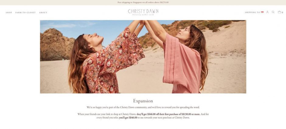Christy Dawn referral program