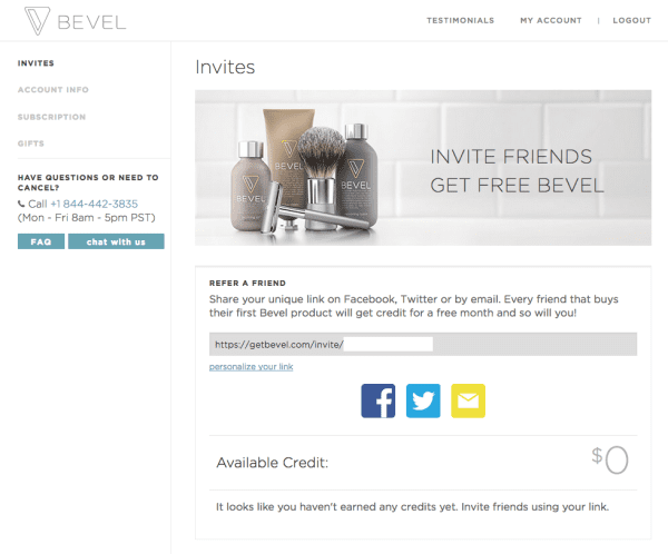 Bevel Referral Page