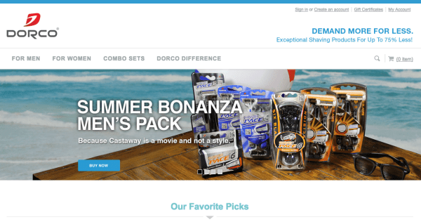 dorco-landing-page