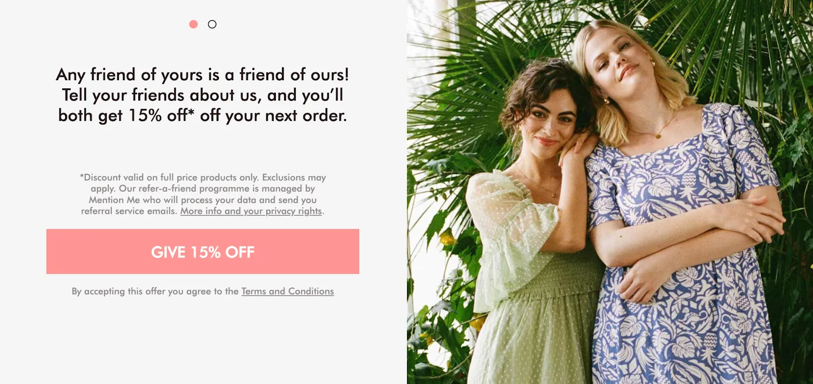 Joanie refer a friend page