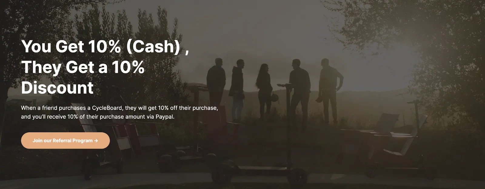 CycleBoard referral program page