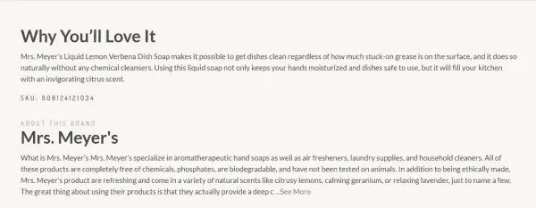 Product description example 8