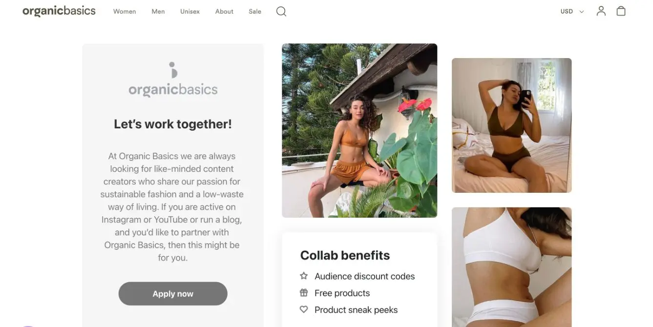 Organic basics referral program