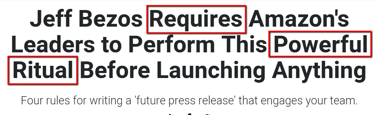 Headline example