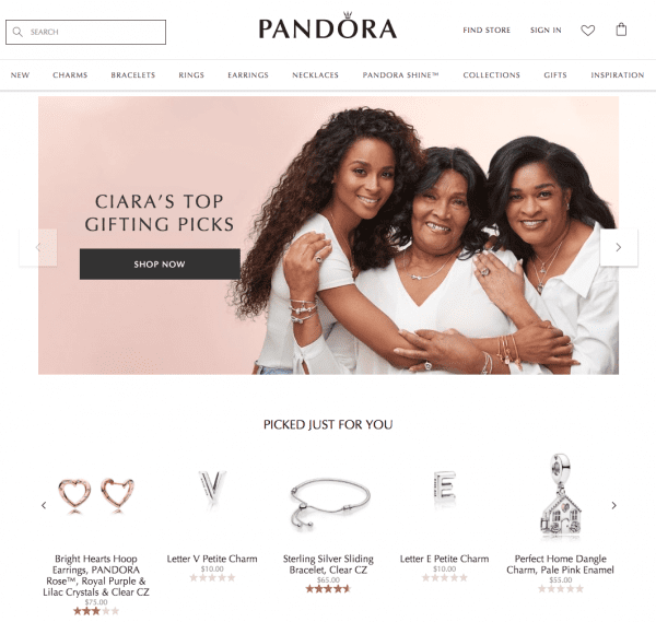 BigCommerce Store Design: Pandora