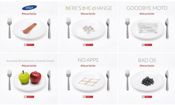 one plus one advertisement campaign never settle