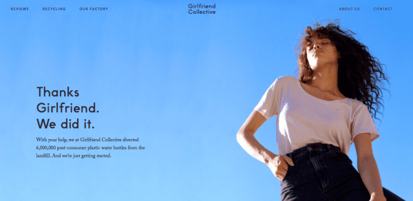 girlfriend collective marketing sustainable ethical