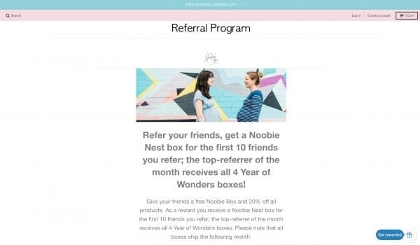 Noobie Box referral program