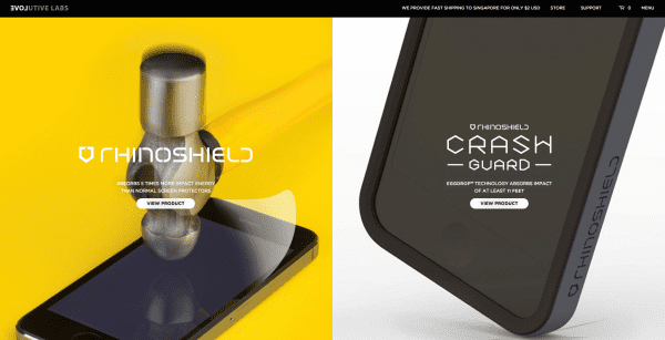 Rhinoshield homepage