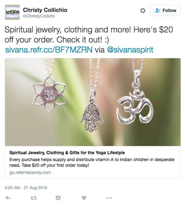 referral program templates - referral social sharing messages template tweet sample sivanaspirit referralcandy